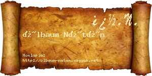 Ölbaum Nátán névjegykártya